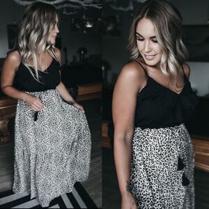 NWT Leopard Print Maxi Dress